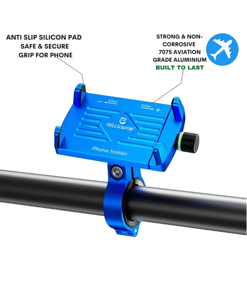 Yellowfin Claw Grip Aluminium Mobile Phone Holder Mount With 360 Rotation - M7 Blue-Yellowfin 5 Yellowfin Claw Grip Aluminium Mobile Phone Holder Mount With 360 Rotation - M7 Blue-Yellowfin - Image 3