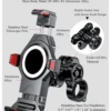Yellowfin Aluminium Alloy Motorcycle Phone Mount With Vibration Dampener Secure Anti-Theft Lock | One-Push Auto Lock Handlebar M23-C1-Pro Elite - No Charger-Yellowfin -Motorcycle Riding Equipment Store 3 177 12cc087a 7268 4a00 ac20 49f9908b860e