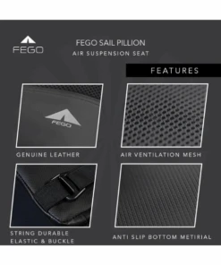 FEGO Sail Pillion - Air Suspension Seat Black Leather Cushion Seat With Air Suspension Technology-Fego -Motorcycle Riding Equipment Store 3 1 80b8eeeb 3566 447b b61b 296ece9b895a