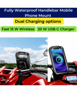Yellowfin Fully Waterproof Bike Handlebar Mobile Phone Mount With Charger - M18L-A1 Handlebar-Yellowfin 11 Yellowfin Fully Waterproof Bike Handlebar Mobile Phone Mount With Charger - M18L-A1 Handlebar-Yellowfin -Motorcycle Riding Equipment Store 3 231