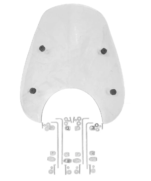 VisorBros Touring Windscreen For RE Classic/Bullet/Thunderbird, Honda CB350 Hness/RS Jawa Classic Yezdi Roadster, Triumph Bonneville - Clear-VisorBros 3 VisorBros Touring Windscreen For RE Classic/Bullet/Thunderbird, Honda CB350 Hness/RS Jawa Classic Yezdi Roadster, Triumph Bonneville - Clear-VisorBros