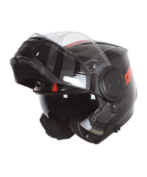 LS2 FF902 Scope Hamr Helmet - Gloss Black Titanium Red-LS2 5 LS2 FF902 Scope Hamr Helmet - Gloss Black Titanium Red-LS2 - Image 3