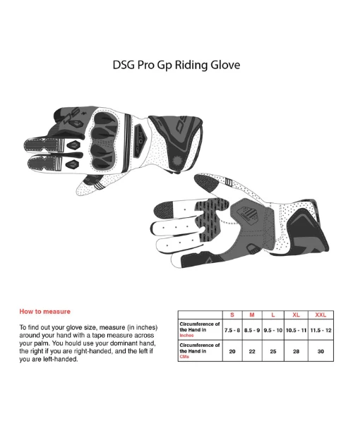 DSG Race Pro V1 Riding Gloves - Black Yellow Fluo White-DSG 5 DSG Race Pro V1 Riding Gloves - Black Yellow Fluo White-DSG - Image 3