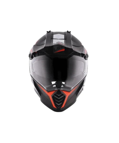 LS2 MX436 Pioneer Evo Dual Sport Helmet - Router Black Orange-LS2 5 LS2 MX436 Pioneer Evo Dual Sport Helmet - Router Black Orange-LS2 - Image 3