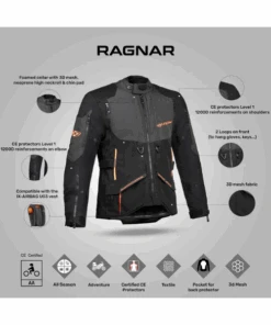 Ixon Ragnar Riding Jacket - Black Anthracite Orange-Ixon -Motorcycle Riding Equipment Store 3 223fb75f bb6e 48fd 9fc5 17eb1399c8f3
