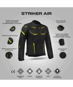 Ixon Striker Air Riding Jacket - Black Anthracite Yellow-Ixon 10 Ixon Striker Air Riding Jacket - Black Anthracite Yellow-Ixon -Motorcycle Riding Equipment Store 3 2ca2e525 75dc 407a 83d1 30abab0eafaa