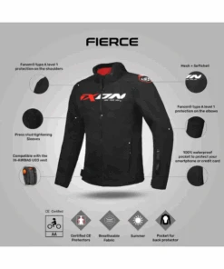 Ixon Fierce Riding Jacket - Black White Red-Ixon 8 Ixon Fierce Riding Jacket - Black White Red-Ixon -Motorcycle Riding Equipment Store 3 53eaa822 3fa3 4298 b810 140be90098ba