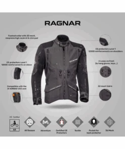 Ixon Ragnar Riding Jacket - Black Anthracite-Ixon -Motorcycle Riding Equipment Store 3 8a045844 aa62 41e8 8dd5 482cc92481c7