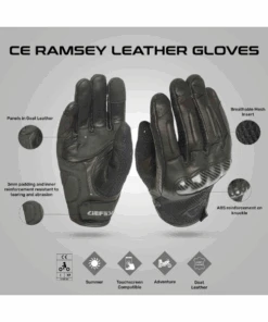 Acerbis Ramsey Leather CE Riding Gloves - Black-Acerbis -Motorcycle Riding Equipment Store 3 9ff82e44 a0dd 478a a075 4a8313a37ffc