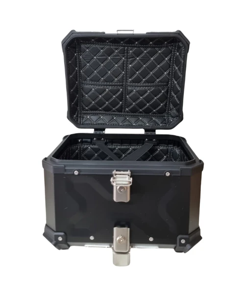 Asiatic Aluminium Top Box 45L With Backrest - Black-Asiatic 5 Asiatic Aluminium Top Box 45L With Backrest - Black-Asiatic - Image 3