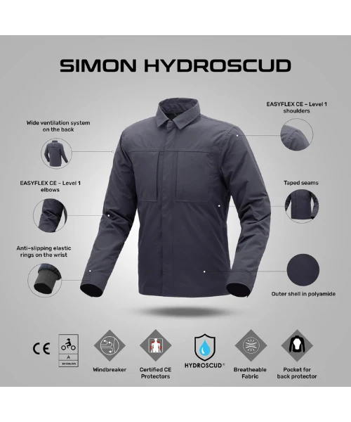 Tucano Urbano Simon Hydroscud Riding Jacket - Dark Grey-Tucano Urbano 5 Tucano Urbano Simon Hydroscud Riding Jacket - Dark Grey-Tucano Urbano - Image 3