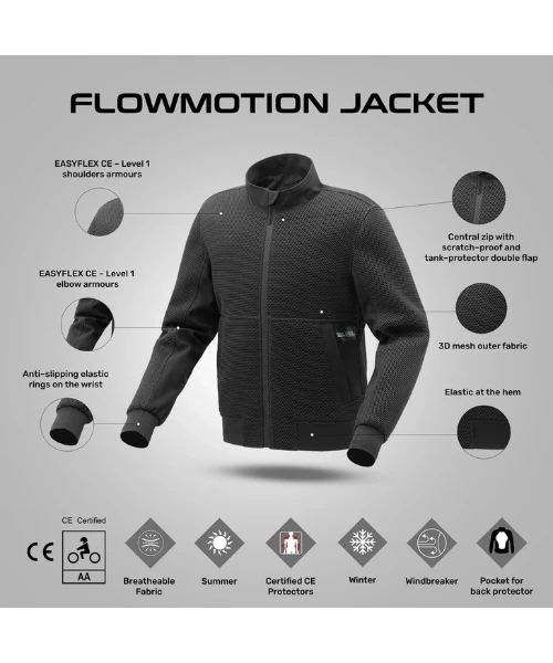 Tucano Urbano FlowMotion Riding Jacket - Black-Tucano Urbano 5 Tucano Urbano FlowMotion Riding Jacket - Black-Tucano Urbano - Image 3