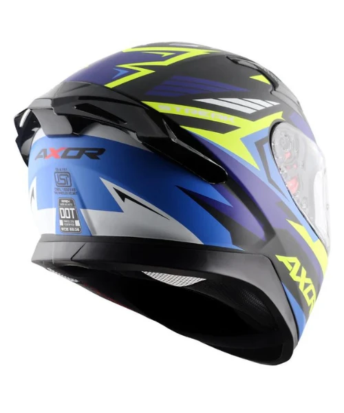 Axor Apex Streak Helmet - Dull Black Blue-AXOR 8 Axor Apex Streak Helmet - Dull Black Blue-AXOR - Image 6