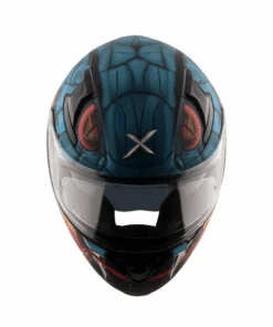 Axor Apex Venomous D/V Helmet - Dull Black Matt Blue-AXOR -Motorcycle Riding Equipment Store 4 134 ed786453 6ca4 4cd1 a864 6a76d184b75b