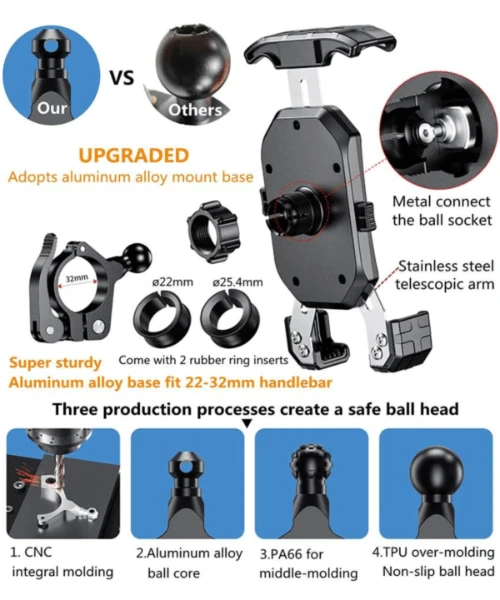 Yellowfin Y-Grip Quick Release Phone Holder Mount - M14-C2 Quick Release-Yellowfin 6 Yellowfin Y-Grip Quick Release Phone Holder Mount - M14-C2 Quick Release-Yellowfin - Image 4