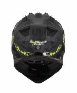 LS2 MX436 Pioneer II Dual Sport Helmet ECE 22.06 - Crazy Matt Black Hi Viz Yellow-LS2 -Motorcycle Riding Equipment Store 4 4
