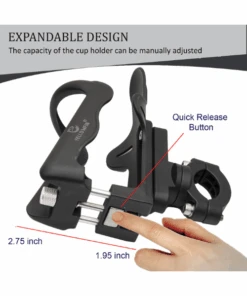 Yellowfin Water Bottle Holder For Bike With Handlebar Bracket & Rear View Mirror Mount - Bottle Holder HB-Yellowfin -Motorcycle Riding Equipment Store 4 52 bc6b9c09 2ddb 4ae0 967d d9c6c28b6358