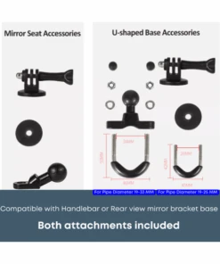 Yellowfin Aluminium Alloy Action Camera Mount Compatible With Gopro - 2 Attachments-Yellowfin 13 Yellowfin Aluminium Alloy Action Camera Mount Compatible With Gopro - 2 Attachments-Yellowfin -Motorcycle Riding Equipment Store 4 58 fd19ae17 c649 435b b3f0 fe7be961832e