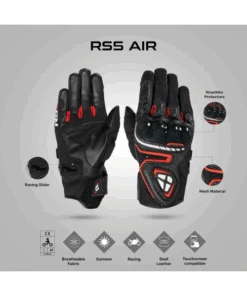 Ixon RS5 Air Riding Gloves - Black Red-Ixon -Motorcycle Riding Equipment Store 4 1d92c245 c755 466e a64e ba169568026b
