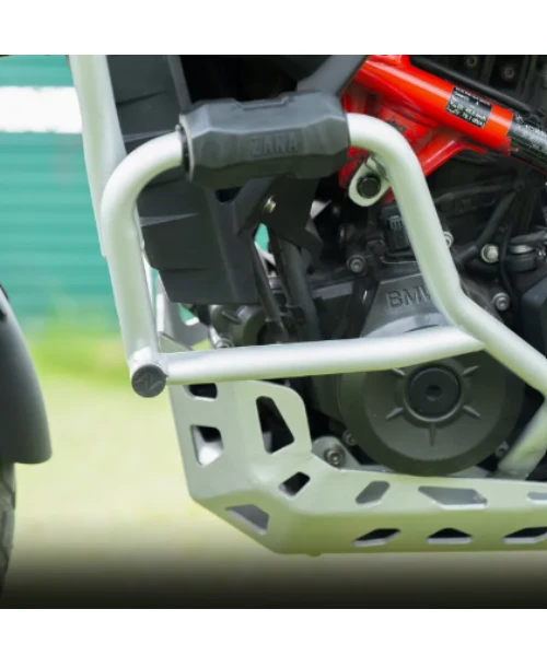 Zana BMW G310GS/G310R Lower Engine Guard MS With Puck Silver - ZI-8185-Zana 6 Zana BMW G310GS/G310R Lower Engine Guard MS With Puck Silver - ZI-8185-Zana - Image 4