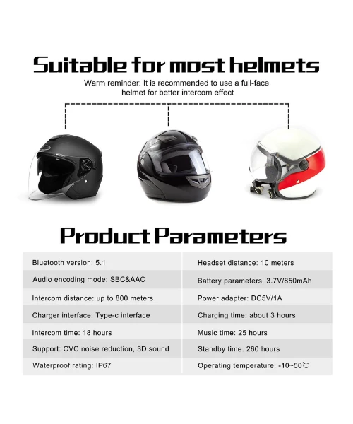 Vnetphone V6 Pro+ Bluetooth Intercom (1 Yr Warranty)-Vnetphone 6 Vnetphone V6 Pro+ Bluetooth Intercom (1 Yr Warranty)-Vnetphone - Image 4