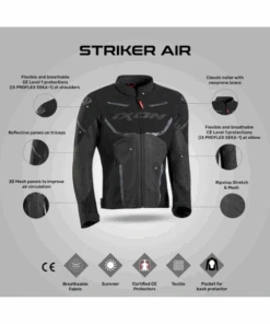 Ixon Striker Air Riding Jacket - Black Anthracite-Ixon 10 Ixon Striker Air Riding Jacket - Black Anthracite-Ixon -Motorcycle Riding Equipment Store 4 7cf18d61 5c46 44b7 ab6e ad87b092637d