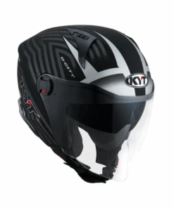 KYT D-City Lucent Helmet - Matt Black Silver-KYT Helmets -Motorcycle Riding Equipment Store 4 b8cbbf2a 1b69 4081 9b72 4699638ed77c