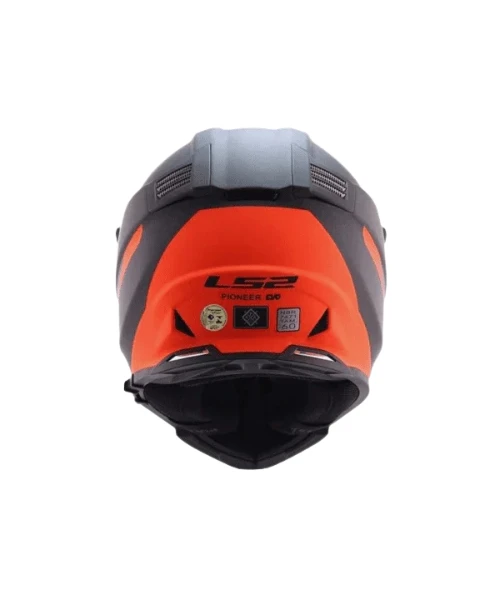 LS2 MX436 Pioneer Evo Dual Sport Helmet - Router Black Orange-LS2 6 LS2 MX436 Pioneer Evo Dual Sport Helmet - Router Black Orange-LS2 - Image 4