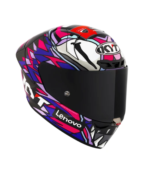 KYT Bastianini REP 2023 With Sponsor Helmet - Gloss White Blue-KYT Helmets 6 KYT Bastianini REP 2023 With Sponsor Helmet - Gloss White Blue-KYT Helmets - Image 4