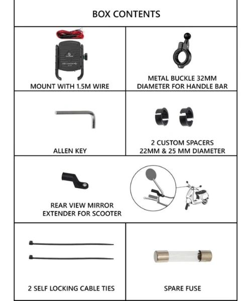 Yellowfin Jaw-grip Fast QC 3.0 Mobile Holder With Charger For Bikes & Scooters - M8 Black-Yellowfin 7 Yellowfin Jaw-grip Fast QC 3.0 Mobile Holder With Charger For Bikes & Scooters - M8 Black-Yellowfin - Image 5