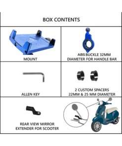 Yellowfin Claw Grip Aluminium Mobile Phone Holder Mount With 360 Rotation - M7 Blue-Yellowfin 11 Yellowfin Claw Grip Aluminium Mobile Phone Holder Mount With 360 Rotation - M7 Blue-Yellowfin -Motorcycle Riding Equipment Store 5 133