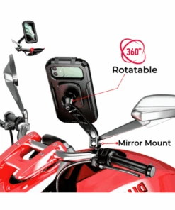 Yellowfin Fully Waterproof Mirror Mount Mobile Phone Holder Without Charger - M18L-B2 Mirror Mount-Yellowfin 12 Yellowfin Fully Waterproof Mirror Mount Mobile Phone Holder Without Charger - M18L-B2 Mirror Mount-Yellowfin -Motorcycle Riding Equipment Store 5 145