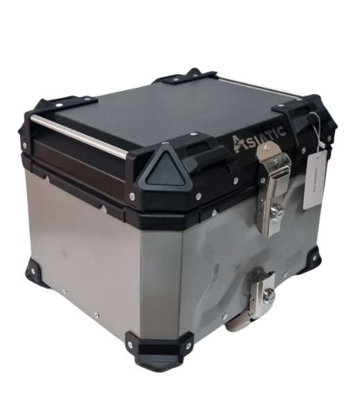 Asiatic Aluminium Top Box 45L With Backrest - Silver-Asiatic 7 Asiatic Aluminium Top Box 45L With Backrest - Silver-Asiatic - Image 5