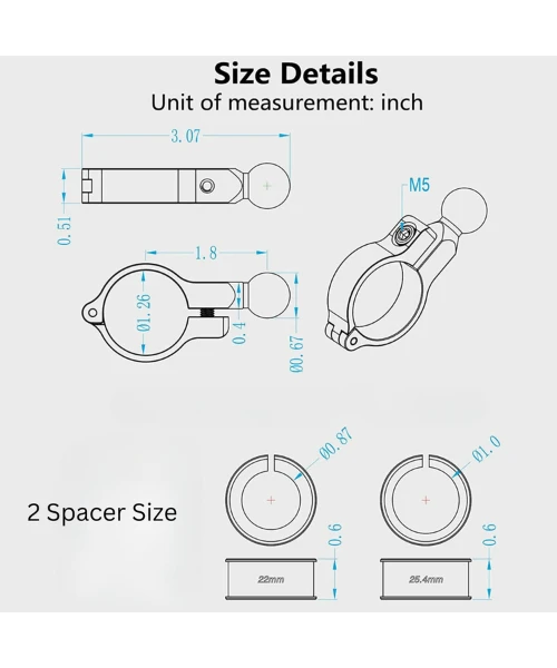 Yellowfin 17 MM Handle Bar Ball Buckle - Fixed Type-Yellowfin 7 Yellowfin 17 MM Handle Bar Ball Buckle - Fixed Type-Yellowfin - Image 5
