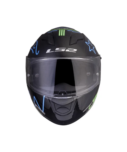 LS2 FF320 Stream Evo With Pinlock Helmet - Gloss Neon Black Fluo Green Blue-LS2 7 LS2 FF320 Stream Evo With Pinlock Helmet - Gloss Neon Black Fluo Green Blue-LS2 - Image 5