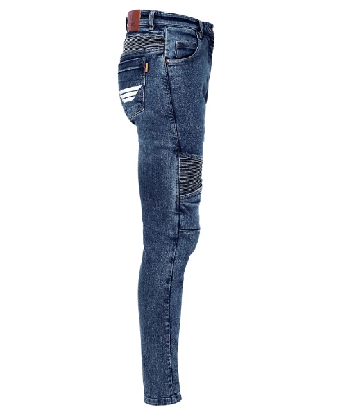 Bikeratti Steam Lady Motorcycle Denim Jeans With D3O Armour - Blue-Bikeratti 7 Bikeratti Steam Lady Motorcycle Denim Jeans With D3O Armour - Blue-Bikeratti - Image 5