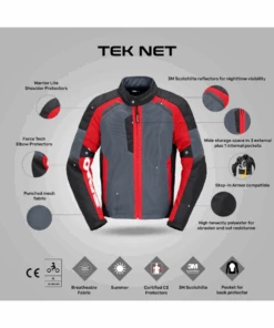 Spidi Tek Net Riding Jacket - Red-Spidi 12 Spidi Tek Net Riding Jacket - Red-Spidi -Motorcycle Riding Equipment Store 5 eec62d00 e8a7 4162 923a 9a73c999512b