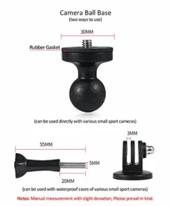 Yellowfin Aluminium Alloy Action Camera Mount Compatible With Gopro - Mirror Mount-Yellowfin -Motorcycle Riding Equipment Store 6 109