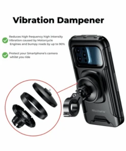 Yellowfin Fully Waterproof Bike Mobile Phone Holder Mount With Vibration Damper Without Charger - M18L-C1-Yellowfin -Motorcycle Riding Equipment Store 6 16 05f62b1b 9fa9 4b59 8201 972be7aac28d