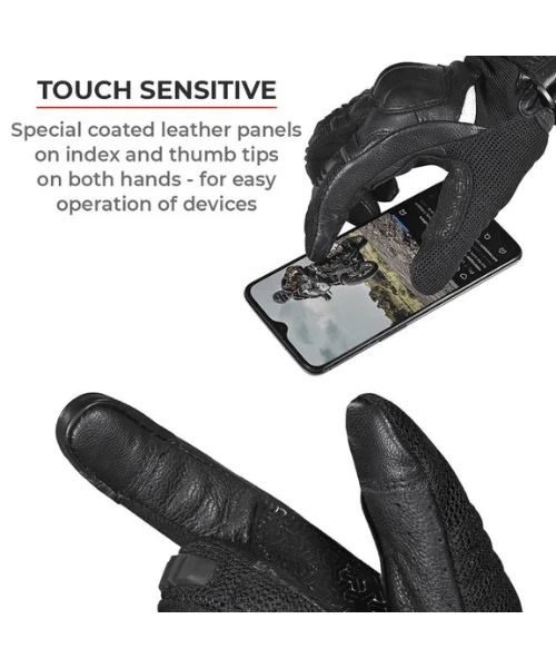 Viaterra Holeshot Summer Mesh Hybrid Gloves - Black-Viaterra 8 Viaterra Holeshot Summer Mesh Hybrid Gloves - Black-Viaterra - Image 6