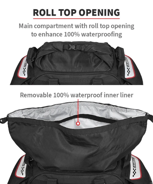 Viaterra Claw Mini 48L Waterproof Tail Bag - Black-Viaterra 8 Viaterra Claw Mini 48L Waterproof Tail Bag - Black-Viaterra - Image 6