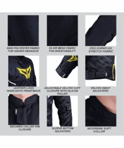 DSG GP X Riding Jacket - Black Yellow Fluo-DSG 14 DSG GP X Riding Jacket - Black Yellow Fluo-DSG -Motorcycle Riding Equipment Store 6 01098fdd c2cf 42d8 ae4c e80ed267e1aa