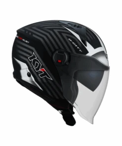 KYT D-City Lucent Helmet - Matt Black Silver-KYT Helmets -Motorcycle Riding Equipment Store 6 411fae15 2d3b 467a 85d7 05586377e390