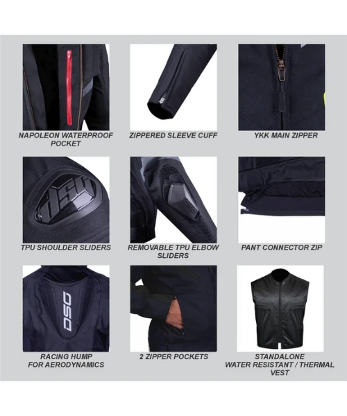 DSG Race Pro V2 Riding Jacket - Black-DSG 9 DSG Race Pro V2 Riding Jacket - Black-DSG - Image 7