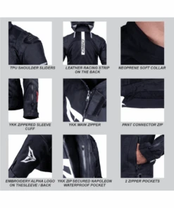 DSG GP X Riding Jacket - Black White-DSG -Motorcycle Riding Equipment Store 6 da7cc47a 3e5e 430c baf7 d05b3fdc2180