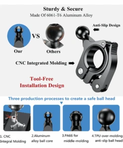 Yellowfin 17 MM Ball Buckle - Quick Release Type-Yellowfin -Motorcycle Riding Equipment Store 8 6 0fc9aa1f 448a 4695 be0e 6551f81ff026