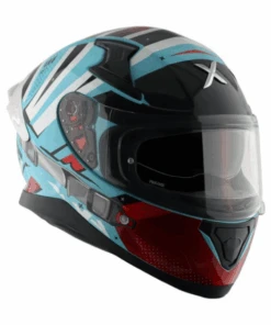 Axor Apex Hex-2 Helmet - Hex Blue Red-AXOR -Motorcycle Riding Equipment Store 9 4
