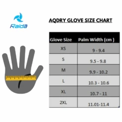 Raida AqDry Waterproof Riding Gloves Green Hi Viz-Raida 25 Raida AqDry Waterproof Riding Gloves Green Hi Viz-Raida -Motorcycle Riding Equipment Store AqDry Size Chart