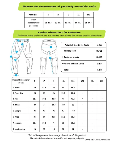 Rynox Dune Neo Offroad Pants - Blue Hi-Viz Green-Rynox 11 Rynox Dune Neo Offroad Pants - Blue Hi-Viz Green-Rynox - Image 9