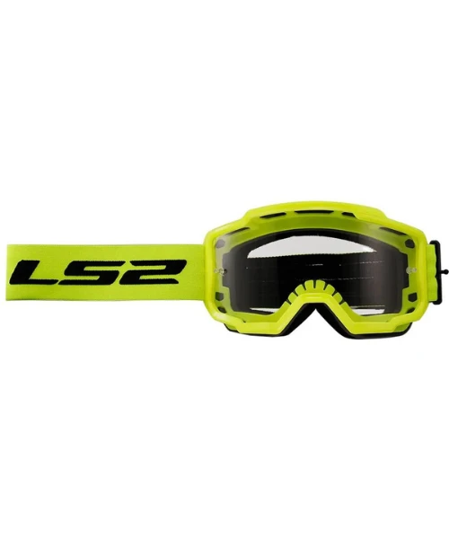 LS2 Charger Pro Goggle Hiviz Yellow With Clear Visor-LS2 3 LS2 Charger Pro Goggle Hiviz Yellow With Clear Visor-LS2
